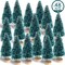 72 Pieces Mini Christmas Trees Bottle Brush Trees (Blue Green) 0.09"D x 0.09"W x 1.77"H